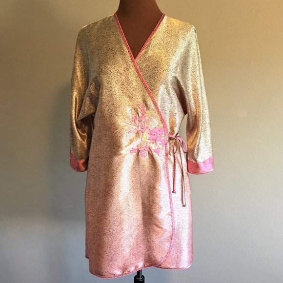 SENSARA Silky Embroidered Detail Robe | Small - Picture 2 of 13